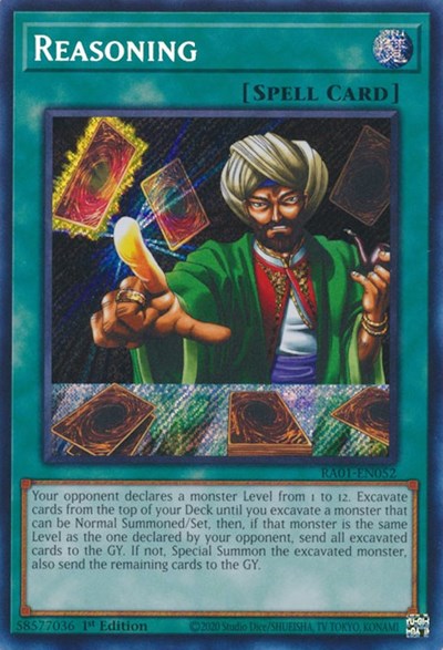 Reasoning (Secret Rare) (RA01-EN052) [25th Anniversary Rarity Collection]