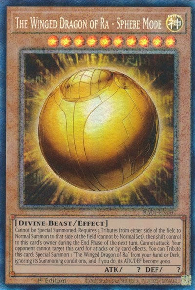 The Winged Dragon of Ra - Sphere Mode (PCR) (RA01-EN007) [25th Anniversary Rarity Collection]
