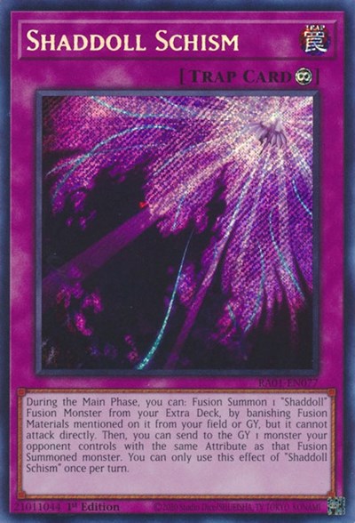 Shaddoll Schism (Secret Rare) (RA01-EN077) [25th Anniversary Rarity Collection]