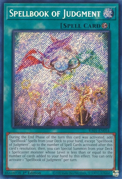 Spellbook of Judgment (Secret Rare) (RA01-EN054) [25th Anniversary Rarity Collection]