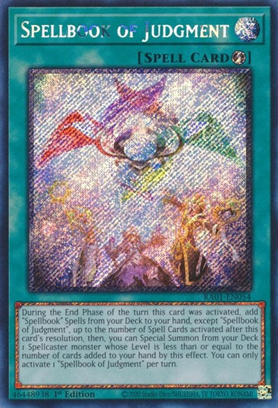 Spellbook of Judgment (Platinum Secret Rare) (RA01-EN054) [25th Anniversary Rarity Collection]