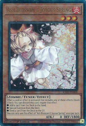 Ash Blossom & Joyous Spring (PUR) (RA01-EN008) - 25th Anniversary Rarity Collection 1st Edition