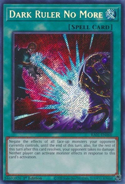 Dark Ruler No More (Secret Rare) (RA01-EN060) [25th Anniversary Rarity Collection]