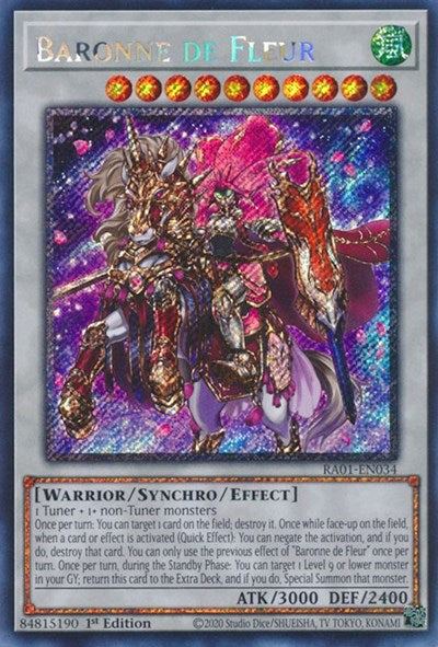Baronne de Fleur (Platinum Secret Rare) (RA01-EN034) [25th Anniversary Rarity Collection]