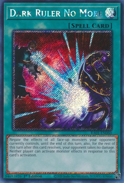 Dark Ruler No More (Platinum Secret Rare) (RA01-EN060) [25th Anniversary Rarity Collection]