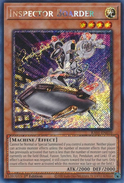 Inspector Boarder (Platinum Secret Rare) (RA01-EN010) [25th Anniversary Rarity Collection]