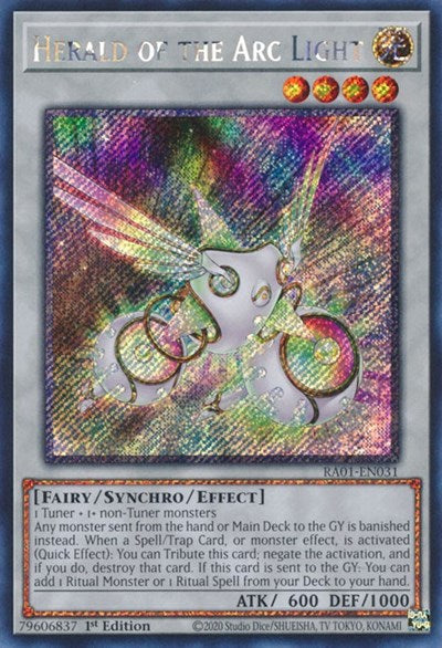 Herald of the Arc Light (Platinum Secret Rare) (RA01-EN031) [25th Anniversary Rarity Collection]