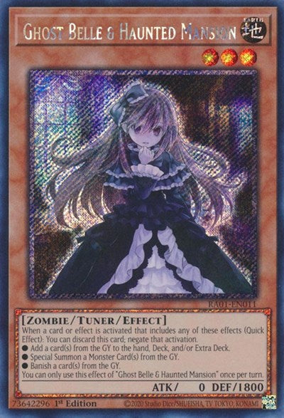 Ghost Belle & Haunted Mansion (Platinum Secret Rare) (RA01-EN011) [25th Anniversary Rarity Collection]