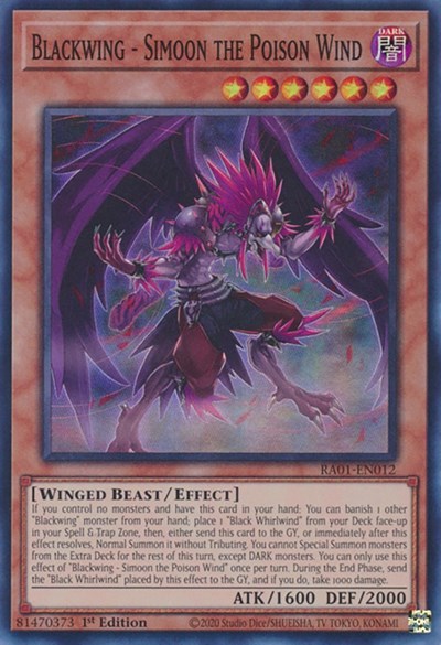 Blackwing - Simoon the Poison Wind (RA01-EN012) [25th Anniversary Rarity Collection]