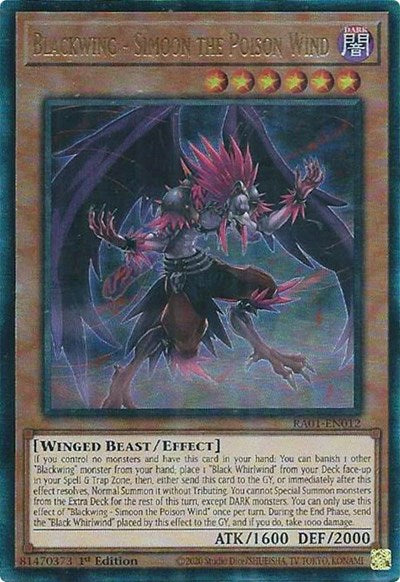 Blackwing - Simoon the Poison Wind (PUR) (RA01-EN012) [25th Anniversary Rarity Collection]