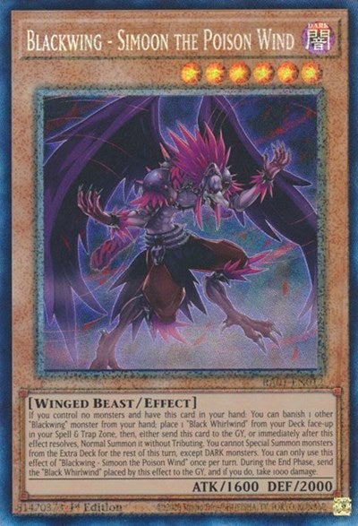 Blackwing - Simoon the Poison Wind (PCR) (RA01-EN012) [25th Anniversary Rarity Collection]