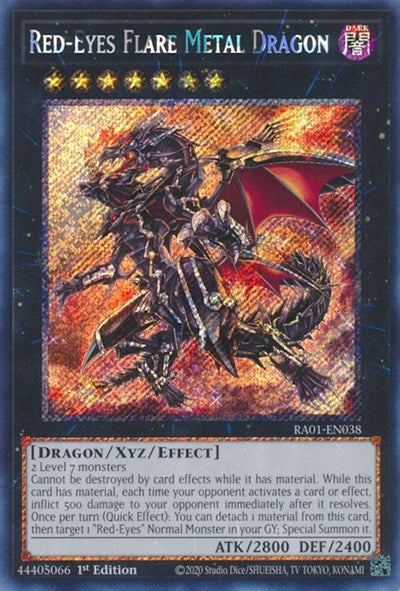 Red-Eyes Flare Metal Dragon (Platinum Secret Rare) (RA01-EN038) [25th Anniversary Rarity Collection]