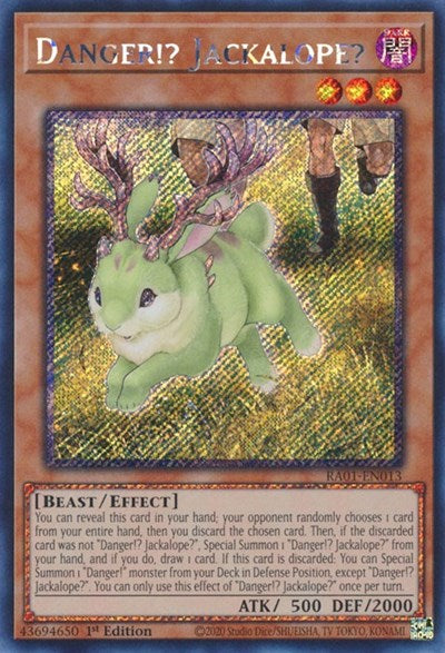 Danger!? Jackalope? (Platinum Secret Rare) (RA01-EN013) [25th Anniversary Rarity Collection]