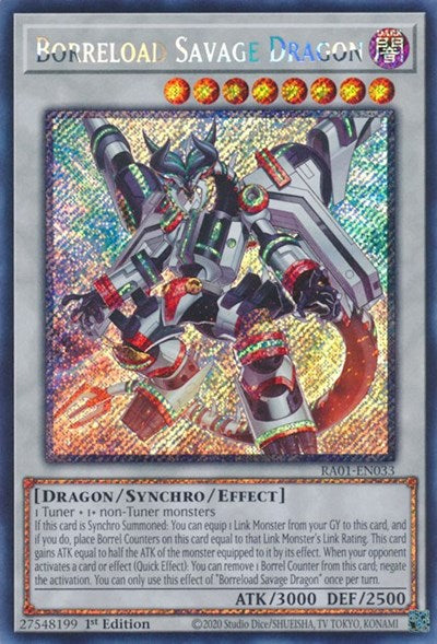 Borreload Savage Dragon (Platinum Secret Rare) (RA01-EN033) [25th Anniversary Rarity Collection]