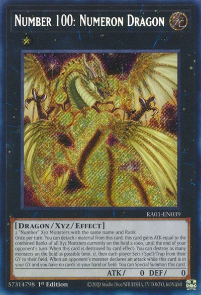 Number 100: Numeron Dragon (Secret Rare) (RA01-EN039) [25th Anniversary Rarity Collection]