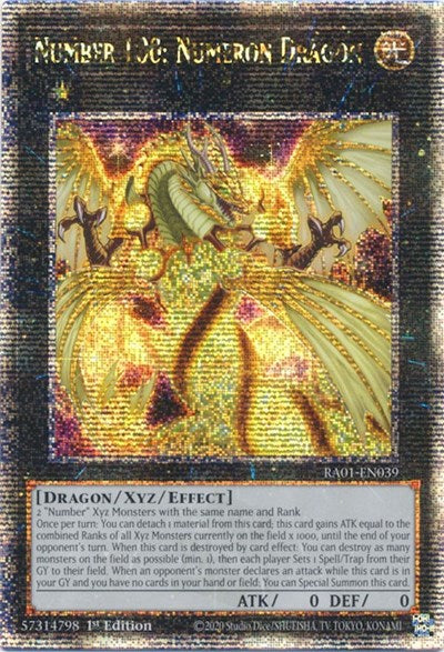 Number 100: Numeron Dragon (Quarter Century Secret Rare) (RA01-EN039) [25th Anniversary Rarity Collection]
