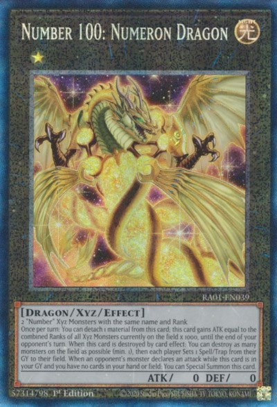 Number 100: Numeron Dragon (PCR) (RA01-EN039) [25th Anniversary Rarity Collection]
