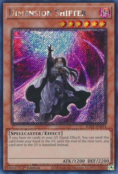 Dimension Shifter (Platinum Secret Rare) (RA01-EN014) [25th Anniversary Rarity Collection]