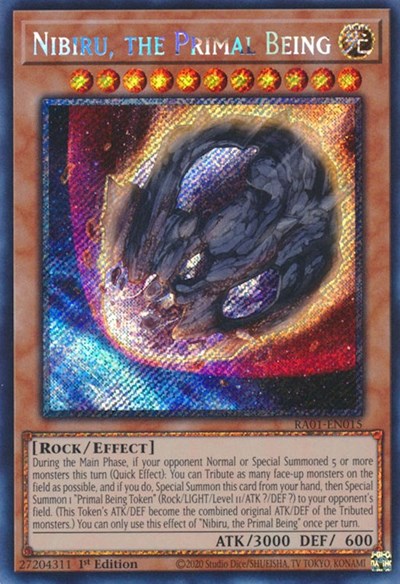 Nibiru, the Primal Being (Platinum Secret Rare) (RA01-EN015) [25th Anniversary Rarity Collection]
