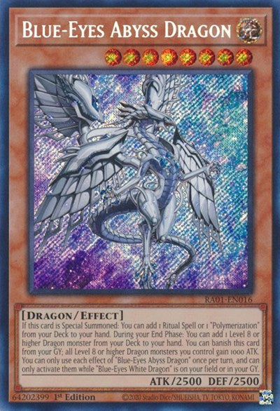 Blue-Eyes Abyss Dragon (Secret Rare) (RA01-EN016) [25th Anniversary Rarity Collection]