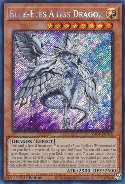 Blue-Eyes Abyss Dragon (Platinum Secret Rare) (RA01-EN016) [25th Anniversary Rarity Collection]