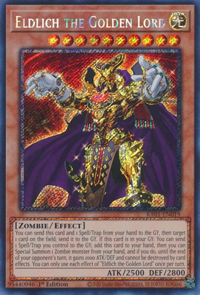 Eldlich the Golden Lord (Platinum Secret Rare) (RA01-EN019) [25th Anniversary Rarity Collection]