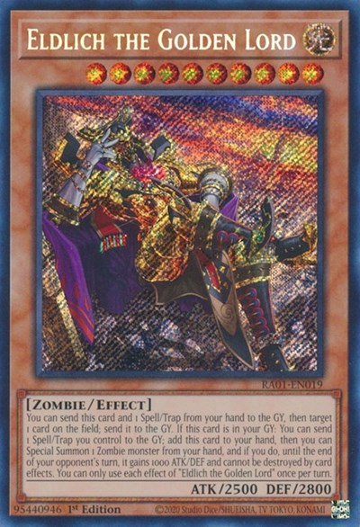 Eldlich the Golden Lord (Alternate Art) (Secret Rare) (RA01-EN019) [25th Anniversary Rarity Collection]