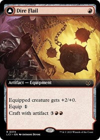 Dire Flail (Extended Art) (374) [The Lost Caverns of Ixalan]