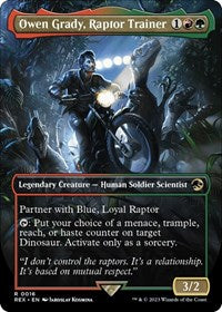 Owen Grady, Raptor Trainer (Borderless) (16) [Universes Beyond: Jurassic World Collection]