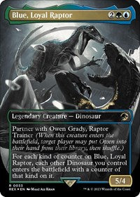 Blue, Loyal Raptor (Borderless) (Emblem) (33) [Universes Beyond: Jurassic World Collection]
