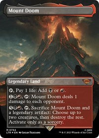 Mount Doom (Borderless) (Surge Foil) (754) [Universes Beyond: The Lord of the Rings: Tales of Middle-earth]