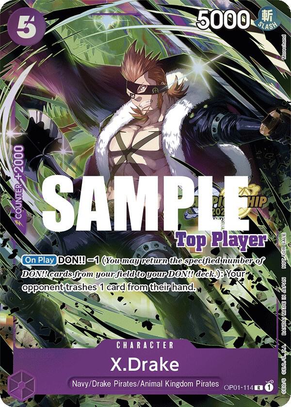 X.Drake (CS 2023 Top Players Pack) (OP01-114) [One Piece Promotion Cards]