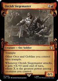 Orcish Siegemaster (Showcase Scrolls) (435) [Commander: The Lord of the Rings: Tales of Middle-earth]