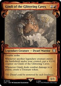 Gimli of the Glittering Caves (Showcase Scrolls) (434) [Commander: The Lord of the Rings: Tales of Middle-earth]