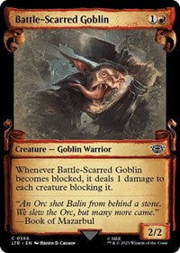 Battle-Scarred Goblin (Showcase Scrolls) (566) [Universes Beyond: The Lord of the Rings: Tales of Middle-earth]