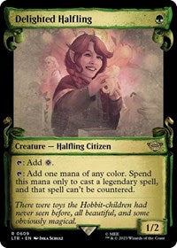 Delighted Halfling (Showcase Scrolls) (609) [Universes Beyond: The Lord of the Rings: Tales of Middle-earth]