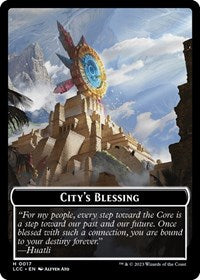 City's Blessing // Dinosaur Double-Sided Token (17 // 10) [Commander: The Lost Caverns of Ixalan]