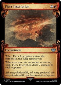 Fiery Inscription (Showcase Scrolls) (577) [Universes Beyond: The Lord of the Rings: Tales of Middle-earth]