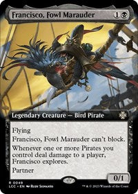 Francisco, Fowl Marauder (Extended Art) (49) [Commander: The Lost Caverns of Ixalan]