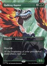 Hulking Raptor (Borderless) (327) [The Lost Caverns of Ixalan]