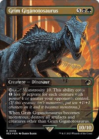 Grim Giganotosaurus (Borderless) (Emblem) (36) [Universes Beyond: Jurassic World Collection]