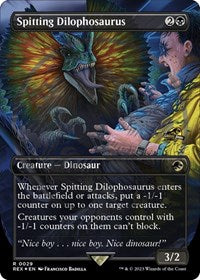 Spitting Dilophosaurus (Borderless) (Emblem) (29) [Universes Beyond: Jurassic World Collection]