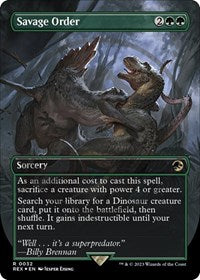Savage Order (Borderless) (Emblem) (32) [Universes Beyond: Jurassic World Collection]