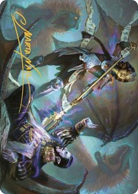 Huatli's Final Strike Art Card (Gold-Stamped Signature) (28) [Art Series: The Lost Caverns of Ixalan]
