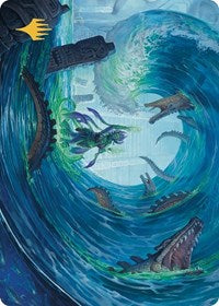 Wave Goodbye Art Card (Gold-Stamped Planeswalker Symbol) (76) [Art Series: The Lost Caverns of Ixalan]