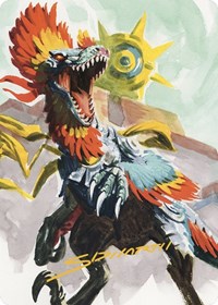 Pantlaza, Sun-Favored Art Card (Gold-Stamped Signature) (75) [Art Series: The Lost Caverns of Ixalan]