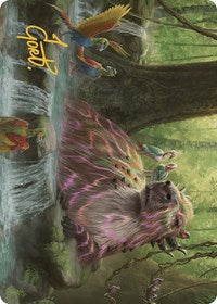 Basking Capybara Art Card (Gold-Stamped Signature) (22) [Art Series: The Lost Caverns of Ixalan]