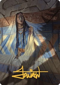 Whispersilk Cloak Art Card (Gold-Stamped Signature) (80) [Art Series: The Lost Caverns of Ixalan]