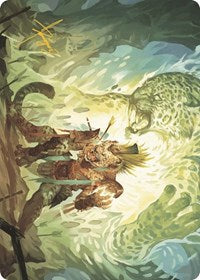 Might of the Ancestors Art Card (Gold-Stamped Signature) (2) [Art Series: The Lost Caverns of Ixalan]