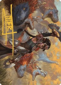 Huatli, Poet of Unity Art Card (Gold-Stamped Signature) (27) [Art Series: The Lost Caverns of Ixalan]